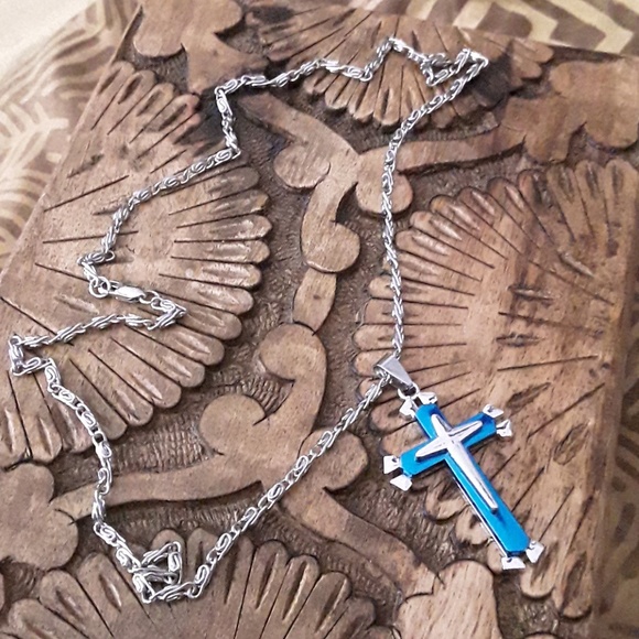 A16 Blue Cross Stainless Steel - Picture 3 of 8